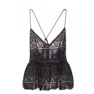 ALLSAINTS NWT Natalia Black  Lace Top // XS